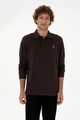 Erkek Koyu Kahverengi Basic Sweatshirt Sepette S_rpriz _ndirim