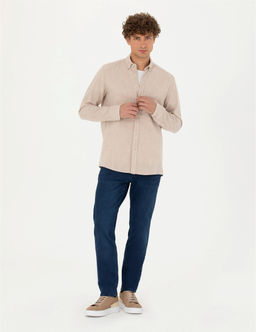Bej Regular Fit Uzun Kollu G_mlek