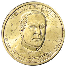 Монета 1 доллар 2013 года D США Уильям Мак-Кинли 25-й президент США