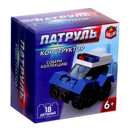 Цена за 2 шт. Конструктор Патруль Патрульная машинка, 18 деталей - Unicon фото 3