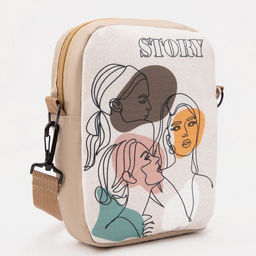 Сумка Story, 15х3х20 см, отдел на молнии, длинный ремень, цвет бежевый - Nazamok фото 2