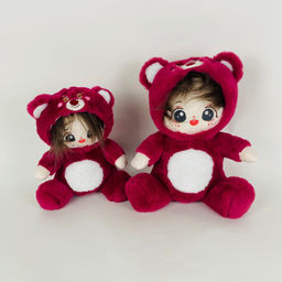 Мягкая игрушка Девочка в костюме мишки 27 см