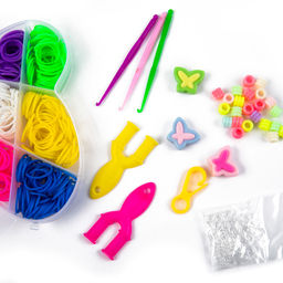 Hobbius SLB-22 Набор для плетения из резинок Бабочка 600 шт ассорти  фото 4