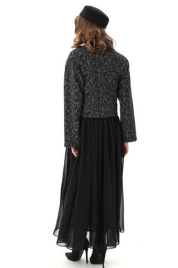 Платье NIKVA н924-9 чёрный и графит  фото 2