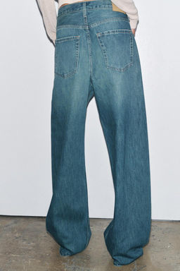 JEANS ZW COLLECTION RELAXED MID-WAIST - Zara фото 4