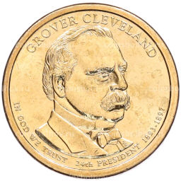 Монета 1 доллар 2012 года (Р) США 24-й президент США Гровер Кливленд