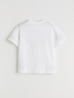 Bisiklet Yaka Kuromi Bask?l? K?z ?ocuk Ti??rt