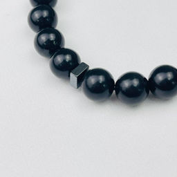 Браслет регулируемый из Шунгита и Гематита от 20 см