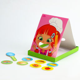 Развивающая игра «Накорми меня», 2 основы, ложка, 24 элемента