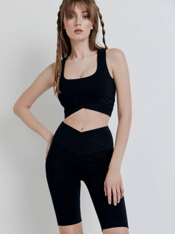 CONTE Укороченный спортивный топ с фигурным низом LTD 1716 black black