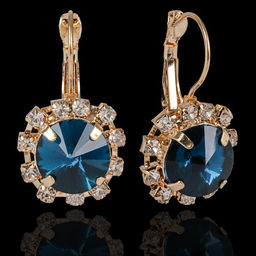 Серьги со стразами Круг вечеринка, крупный, цвет МИКС - Queen fair фото 3