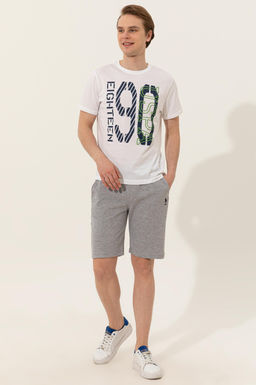 Мужские серые меланжевые вязаные шорты Неожиданная скидка в корзине