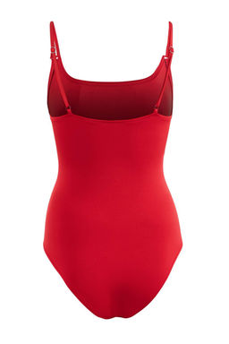 K?rm?z? Kare Yaka Drapeli Hipster Mayo TBESS25MA00124