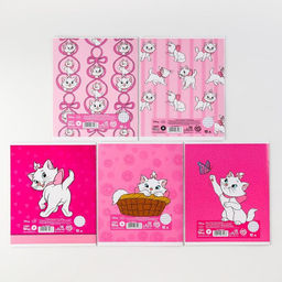 Цена за 10 шт. Тетрадь в клетку 12 листов, 5 видов МИКС, обложка мелованный картон, Коты Аристократы