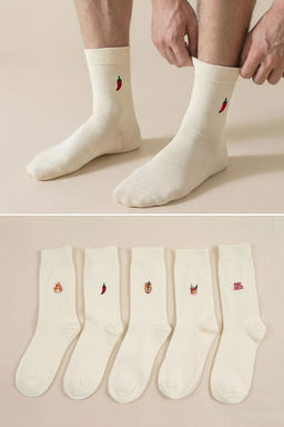 Ekru 5li Corap TMNSS26CO00001