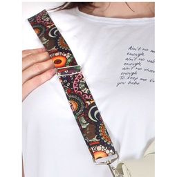 Плечевой ремень (стропа) ADEL-239/регулируемый, макс длина 150см, орнамент коричневый 243532