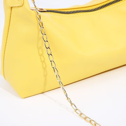 Сумка-багет на молнии, цвет жёлтый - Simaland фото 4