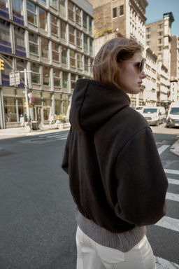 HOODED JACKET WITH ELASTIC HEM - Zara фото 3