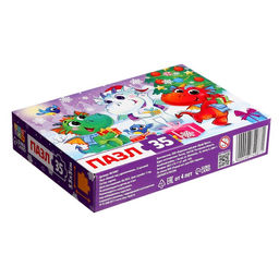 Пазл Новый год у дракончиков, 35 деталей - Puzzle time фото 3