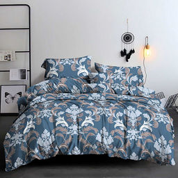 Постельное белье, комплект 1,5 спальный "Сильвия" 4 предмета: пододеяльник 145х215см, простыня 150х220см, 2 наволочки 70х70см с клапаном-запахом, полисатин "Премиум SP" 85г/м2, упаковка "классическая" ПВХ 32х41см, "Домашняя мода" (Россия)