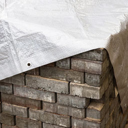 Тент 3х4м из полипропилена 60г/м2, водонепроницаемый, на люверсах, серый (Россия) - Домашняя мода фото 4