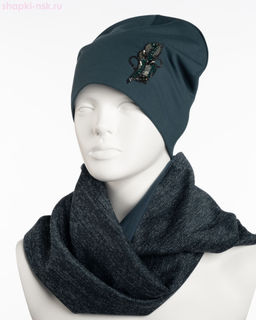 0144к СП Комплект женский флис (колпак+снуд) (56-58)