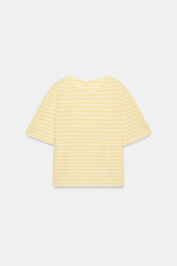 CAMISETA MANGA CORTA RAYAS / Amarillo - Zara фото 12