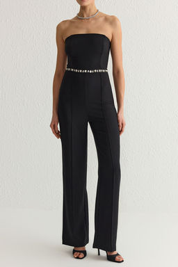 TRENDYOLMILLA Siyah Tas Aksesuar Detayl? Genis Paca Straplez Dokuma Tulum TPRSS25TU00003  фото 4