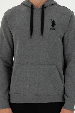 Мужской базовый свитшот антрацитовый меланж - U.s. polo assn фото 6