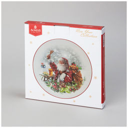 ТАРЕЛКА ЗАКУСОЧНАЯ AGNESS С НОВЫМ ГОДОМ! 20,3*2 СМ (КОР=36ШТ.)  фото 2