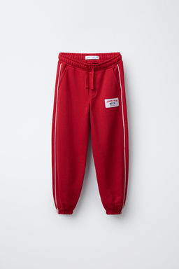 LABEL PLUSH JOGGING TROUSERS