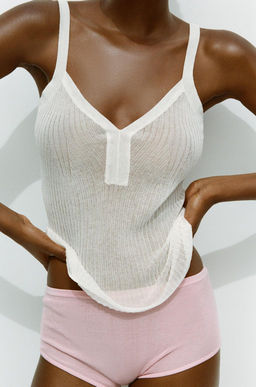 STRAPPY FINE KNIT TOP - Zara фото 3