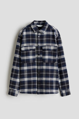 Sobrecamisa en franela de algod?n