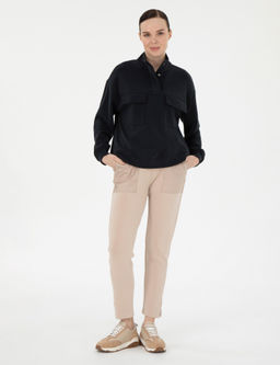 Siyah Comfort Fit Sweatshirt - Pierre cardin фото 4