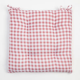 Сидушка на стул Этель Клетка 40х40 см, цв. розовый, 100% полиэстер  фото 2