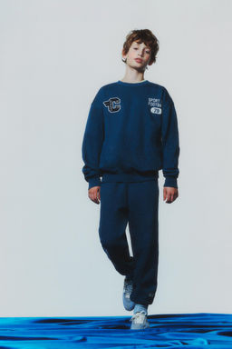 SUDADERA JOGGING TEXTO / Azul?n - Zara фото 5