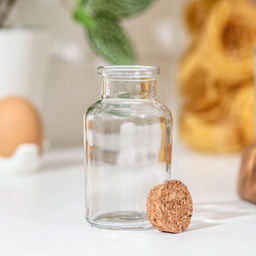 Набор баночек для специй с пробковой крышкой Доляна «Парфе», 180 мл, 11×5 см, 12 шт., стекло