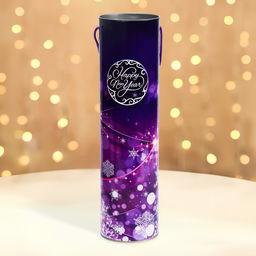 Подарочная коробка, тубус Happy New Year 92×350 мм