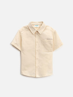 ACOOLA / Сорочка верхняя детская для мальчиков Bonapo светло-бежевый  фото 3