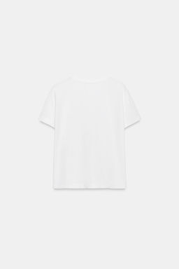 CAMISETA MANGA CORTA / Blanco - Zara фото 6