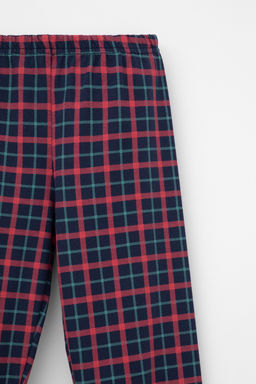 Crockid _ К 1554/насыщенно-красный,клетка пижама д/дет яс  фото 5