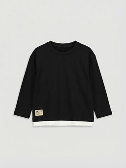 Uzun Kollu Bisiklet Yaka Erkek ?ocuk Ti??rt