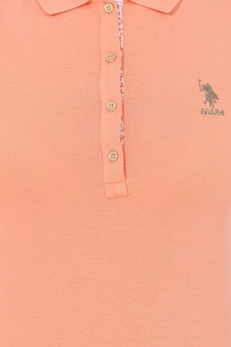 Футболка-поло женская U.S. Polo Assn лососевый  фото 12