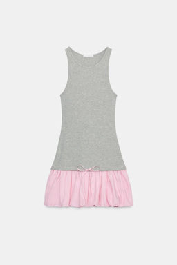 DRESS WITH CONTRAST PUFFBALL HEM - Zara фото 5