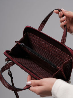 Сумка кожаная Azaro 30850 бордо-горох