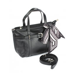 Сумка женская натуральная кожа OPI-77-08, 1отд+карм/пер, плечевой ремень, черный 265190