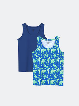 Bisiklet Yaka Erkek ?ocuk Atlet 2li