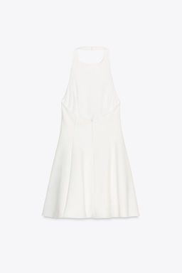 SHORT HALTER GODET DRESS - Zara фото 5