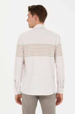 U. S. Polo Assn / Мужская рубашка с длинным рукавом Stone - U.s. polo assn фото 19