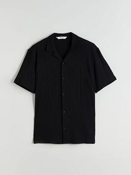 Regular Fit Resort Yaka K?sa Kollu Erkek G?mlek